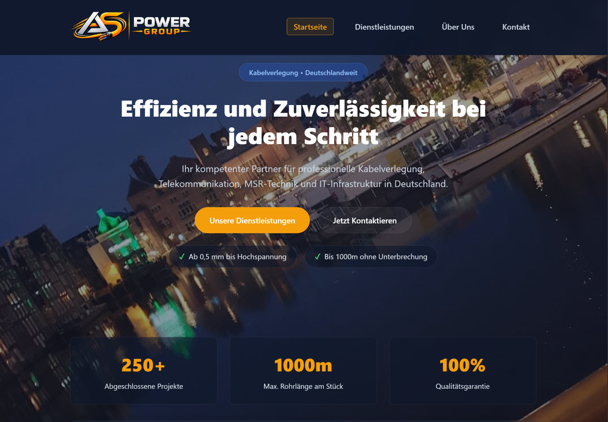 AS Power Group website screenshot